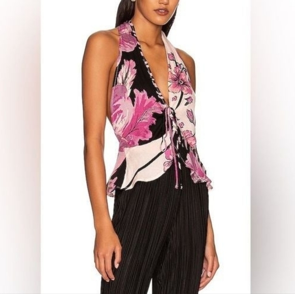 NWT Free People Hot Tropics Tank In Dark Combo - Picture 2 of 7